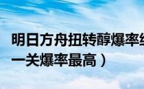 明日方舟扭转醇爆率统计（明日方舟扭转醇哪一关爆率最高）