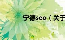 宁德seo（关于宁德seo介绍）