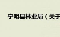 宁明县林业局（关于宁明县林业局介绍）