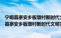宁明县寨安乡板墩村新时代文明实践志愿服务队（关于宁明县寨安乡板墩村新时代文明实践志愿服务队介绍）