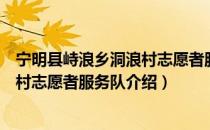 宁明县峙浪乡洞浪村志愿者服务队（关于宁明县峙浪乡洞浪村志愿者服务队介绍）