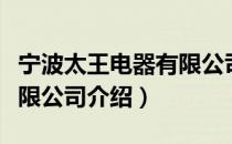 宁波太王电器有限公司（关于宁波太王电器有限公司介绍）