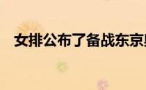 女排公布了备战东京奥运会的20人大名单