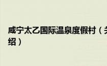 咸宁太乙国际温泉度假村（关于咸宁太乙国际温泉度假村介绍）