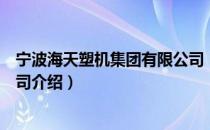 宁波海天塑机集团有限公司（关于宁波海天塑机集团有限公司介绍）