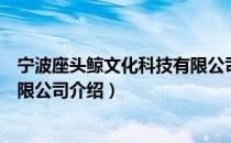 宁波座头鲸文化科技有限公司（关于宁波座头鲸文化科技有限公司介绍）