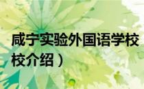 咸宁实验外国语学校（关于咸宁实验外国语学校介绍）