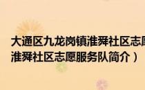 大通区九龙岗镇淮舜社区志愿服务队（关于大通区九龙岗镇淮舜社区志愿服务队简介）