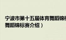 宁波市第十五届体育舞蹈锦标赛（关于宁波市第十五届体育舞蹈锦标赛介绍）
