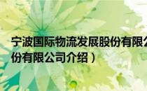 宁波国际物流发展股份有限公司（关于宁波国际物流发展股份有限公司介绍）