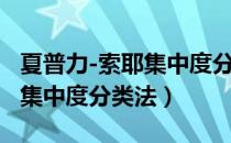 夏普力-索耶集中度分类法（关于夏普力-索耶集中度分类法）
