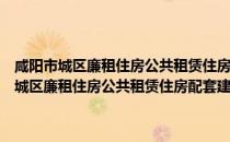 咸阳市城区廉租住房公共租赁住房配套建设管理暂行规定（关于咸阳市城区廉租住房公共租赁住房配套建设管理暂行规定介绍）