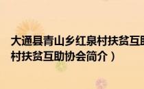 大通县青山乡红泉村扶贫互助协会（关于大通县青山乡红泉村扶贫互助协会简介）