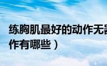 练胸肌最好的动作无器械（无器材练胸肌的动作有哪些）