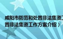 咸阳市防范和处置非法集资工作方案（关于咸阳市防范和处置非法集资工作方案介绍）