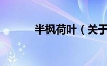 半枫荷叶（关于半枫荷叶简介）
