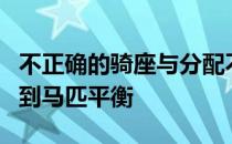 不正确的骑座与分配不均的重量将会直接影响到马匹平衡