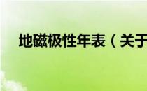 地磁极性年表（关于地磁极性年表简介）
