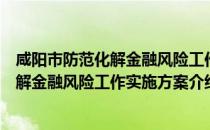 咸阳市防范化解金融风险工作实施方案（关于咸阳市防范化解金融风险工作实施方案介绍）