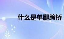 什么是单腿胯桥 单腿胯桥怎么做 