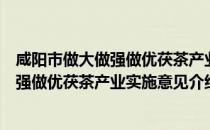 咸阳市做大做强做优茯茶产业实施意见（关于咸阳市做大做强做优茯茶产业实施意见介绍）