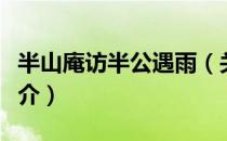 半山庵访半公遇雨（关于半山庵访半公遇雨简介）