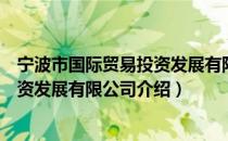 宁波市国际贸易投资发展有限公司（关于宁波市国际贸易投资发展有限公司介绍）