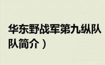 华东野战军第九纵队（关于华东野战军第九纵队简介）
