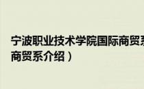 宁波职业技术学院国际商贸系（关于宁波职业技术学院国际商贸系介绍）