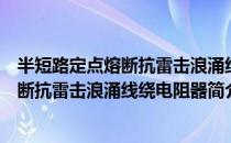 半短路定点熔断抗雷击浪涌线绕电阻器（关于半短路定点熔断抗雷击浪涌线绕电阻器简介）