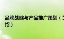 品牌战略与产品推广策划（关于品牌战略与产品推广策划介绍）