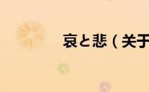 哀と悲（关于哀と悲介绍）