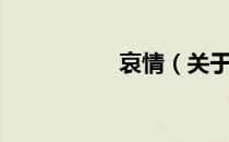 哀情（关于哀情介绍）