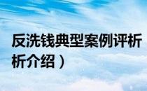 反洗钱典型案例评析（关于反洗钱典型案例评析介绍）