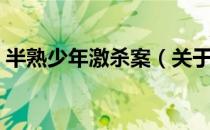 半熟少年激杀案（关于半熟少年激杀案简介）