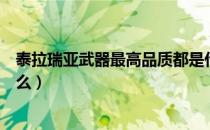泰拉瑞亚武器最高品质都是什么（泰拉瑞亚顶级武器都有什么）