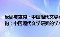 反思与重构：中国现代文学研究的学术转型（关于反思与重构：中国现代文学研究的学术转型介绍）