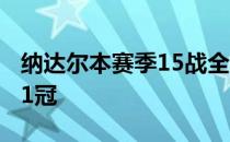 纳达尔本赛季15战全胜夺得个人职业生涯第91冠