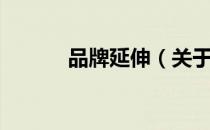 品牌延伸（关于品牌延伸介绍）