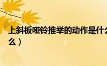 上斜板哑铃推举的动作是什么（上斜板哑铃推举的动作是什么）