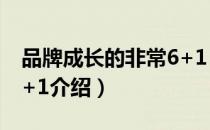 品牌成长的非常6+1（关于品牌成长的非常6+1介绍）