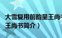 大雪复用前韵呈王尚书（关于大雪复用前韵呈王尚书简介）