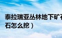 泰拉瑞亚丛林地下矿石怎么挖（泰拉瑞亚魔矿石怎么挖）
