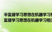 半监督学习思想在机器学习相关问题中的应用研究（关于半监督学习思想在机器学习相关问题中的应用研究简介）