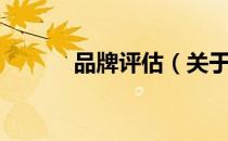 品牌评估（关于品牌评估介绍）