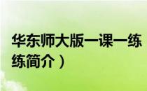 华东师大版一课一练（关于华东师大版一课一练简介）