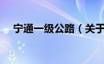 宁通一级公路（关于宁通一级公路介绍）
