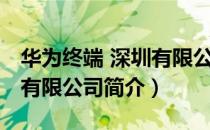 华为终端 深圳有限公司（关于华为终端 深圳有限公司简介）
