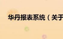 华丹报表系统（关于华丹报表系统简介）