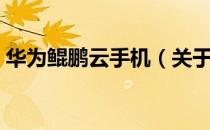 华为鲲鹏云手机（关于华为鲲鹏云手机简介）